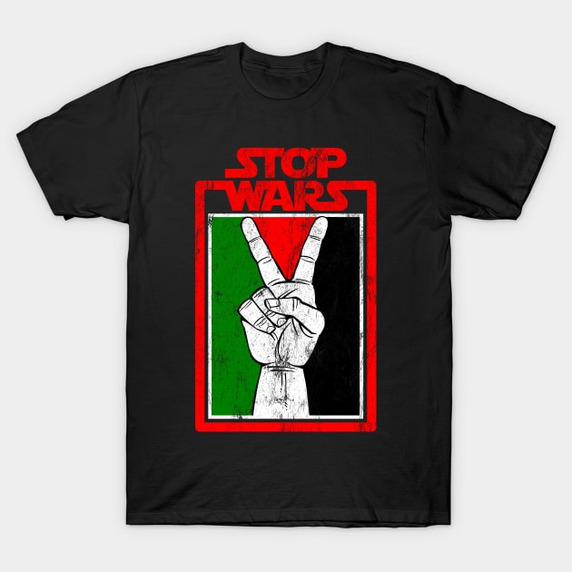 Free Palestine - Stop Wars T-Shirt by Skeletownn